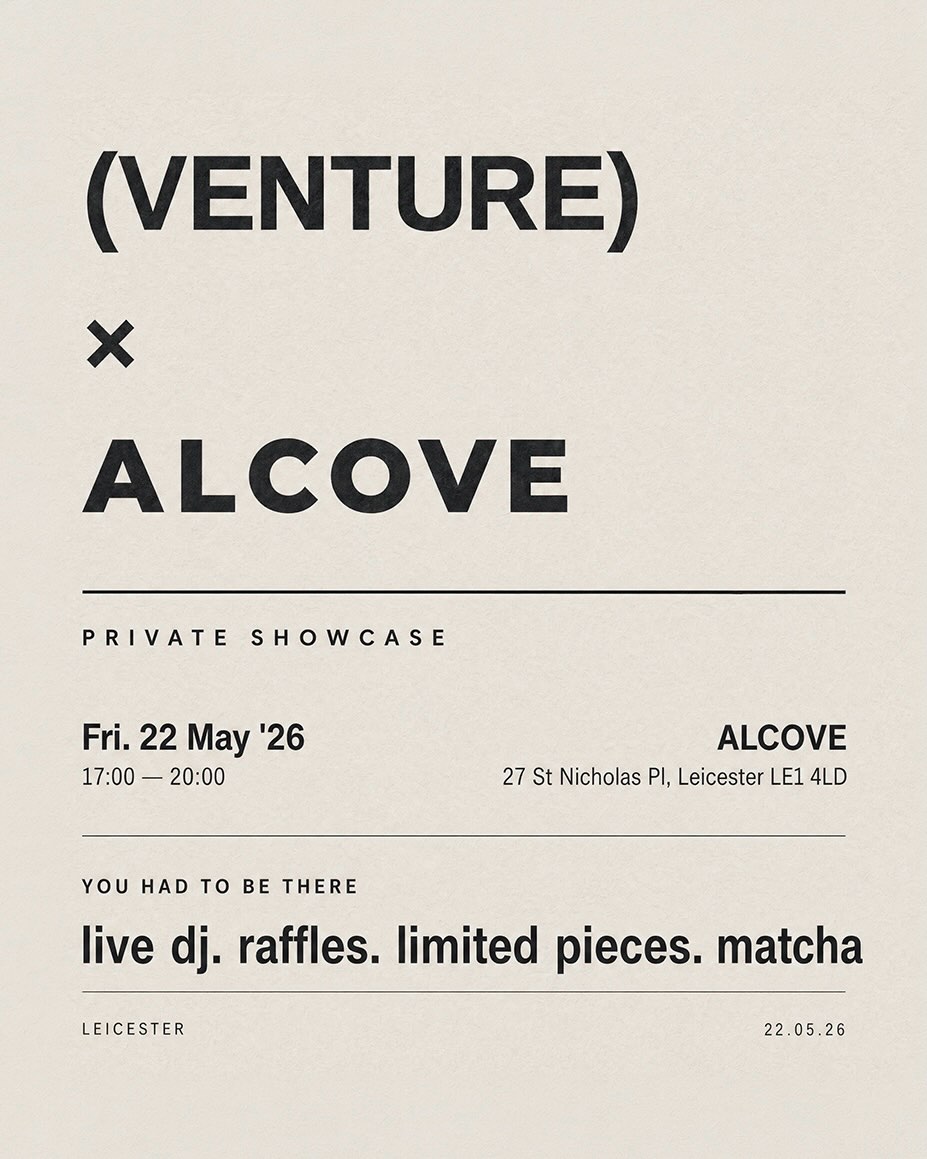 Venture and Alcove private showcase poster, designed by Paul